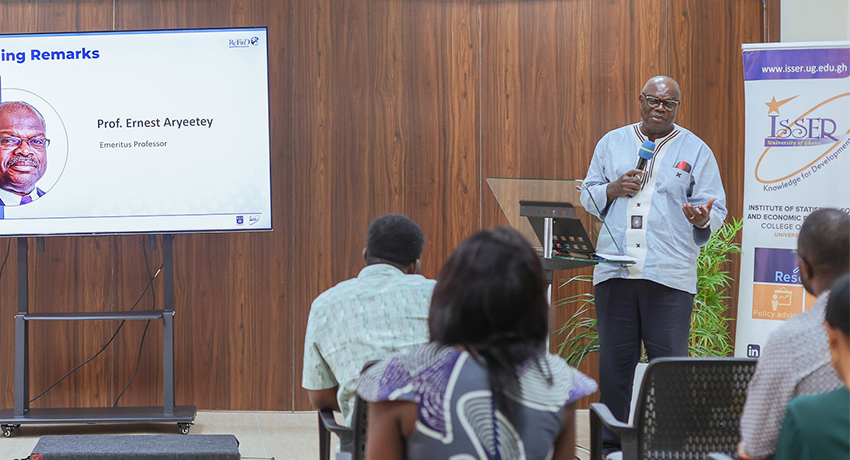 Prof. Aryeetey urges researchers to go beyond systems and explore how digital finance transforms lives.