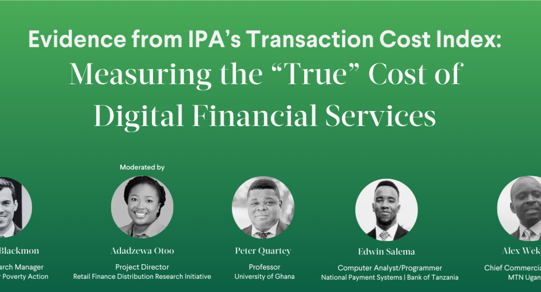 ISSER and ReFinD host IPA senior research fellow and expert panel for webinar addressing DFS barriers